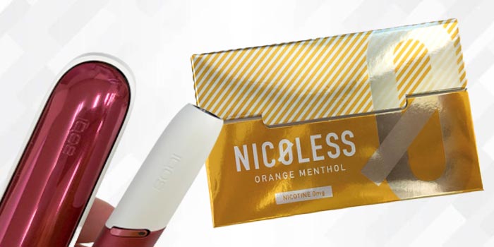 NICOLESS(ニコレス)をアイコスで吸った感想レビュー:オレンジメンソール