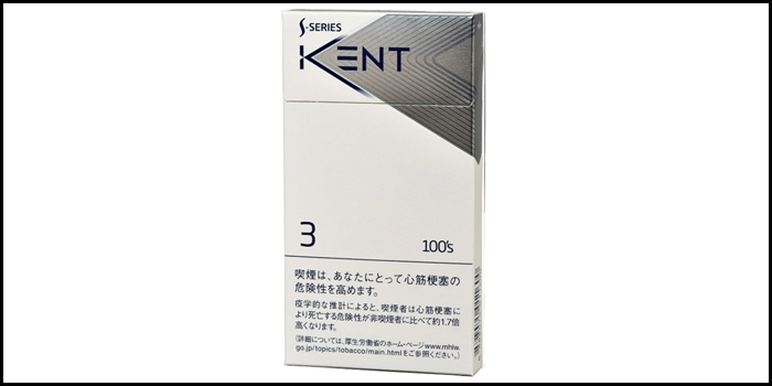 長いロングサイズタバコ銘柄:ケントエスシリーズ3 100’sボックス