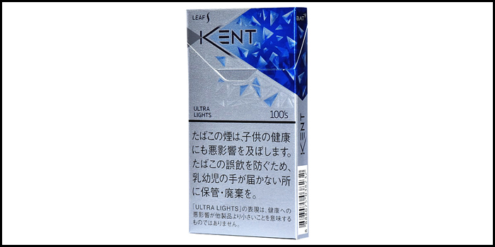 長いロングサイズタバコ銘柄:ケントリーフエスウルトラライトメンソール100’sボックス