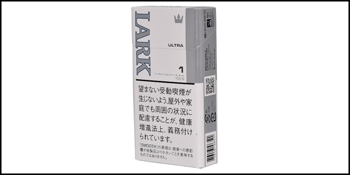 長いロングサイズタバコ銘柄:ラークウルトラ1mg 100’sボックス