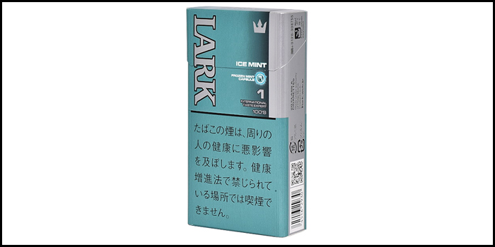 長いロングサイズタバコ銘柄:ラークアイスミント1mg 100’sボックス