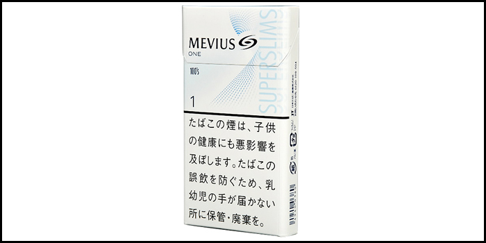 長いロングサイズタバコ銘柄:メビウスワン100’sスリムボックス