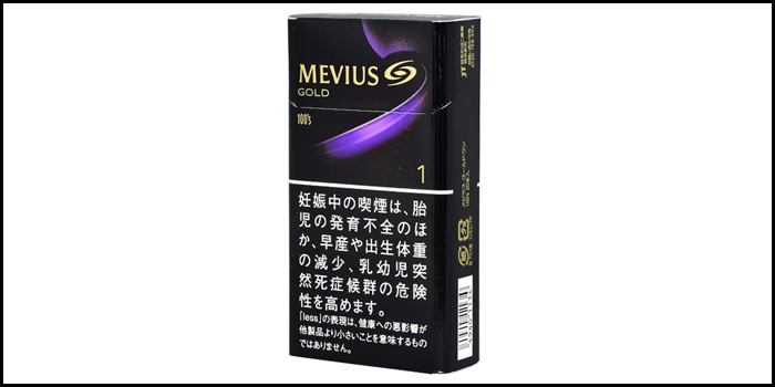 長いロングサイズタバコ銘柄:メビウスゴールドワン100’s