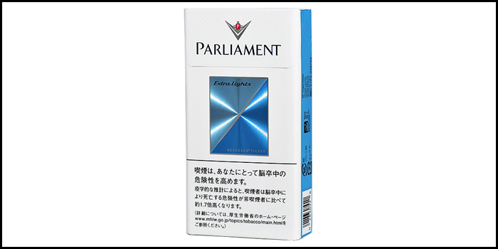 長いロングサイズタバコ銘柄:パーラメントエクストラライト100’sBOX