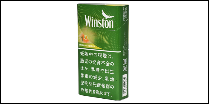 長いロングサイズタバコ銘柄:ウィンストンスパークリングメンソールワン100’sボックス