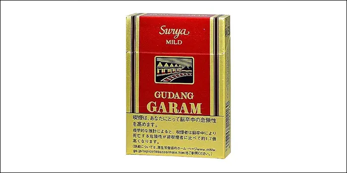 タバコ銘柄ガラム・スーリヤ・マイルドのパッケージデザイン