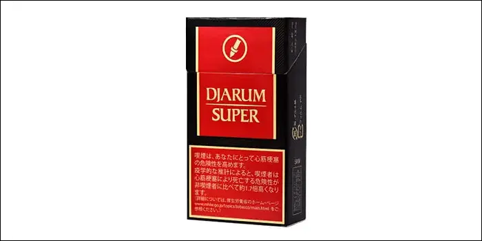 タバコ銘柄ジャルムスーパー16のパッケージデザイン