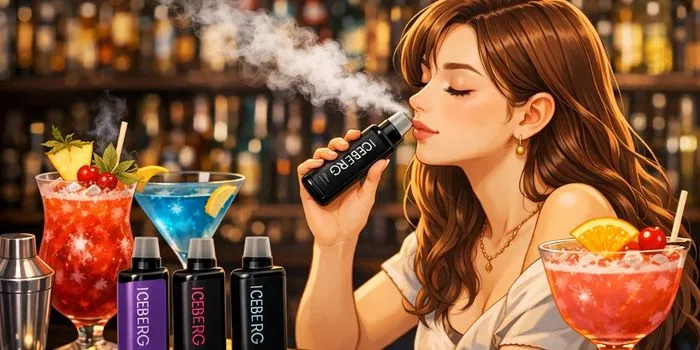 電子タバコを楽しむ女性